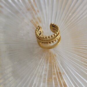 Gold Waterproof Tarnish Resistant Ear Cuff